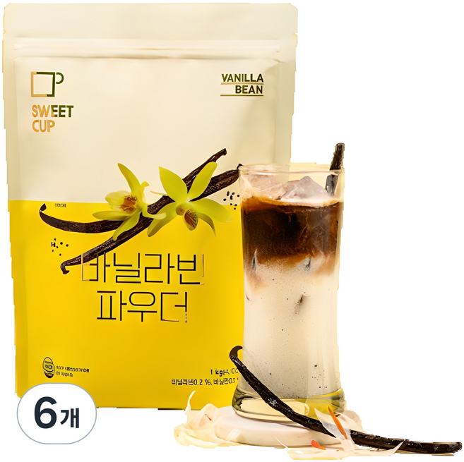 스위트컵 바닐라빈 파우더, 1kg, 1개입, 6개