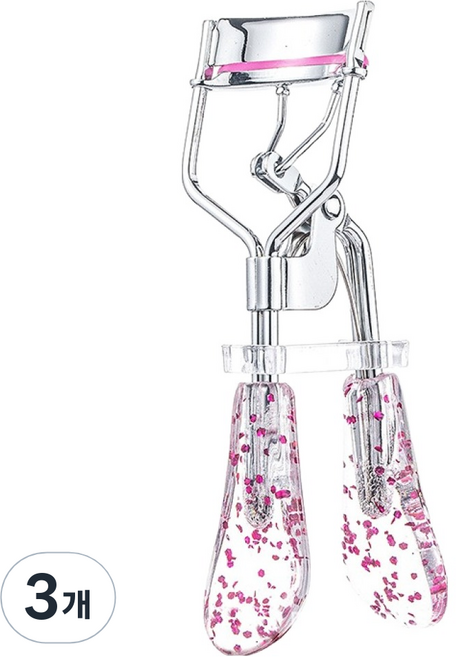 올웨일리 아이뷰티 속눈썹 C컬 펄투명 뷰러 TSP2530, 3개, 핑크