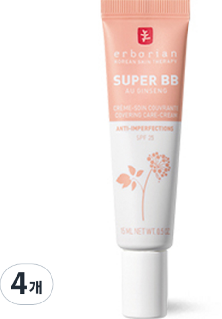 에르보리앙 슈퍼 BB크림 SPF25, 클레어, 15ml, 4개