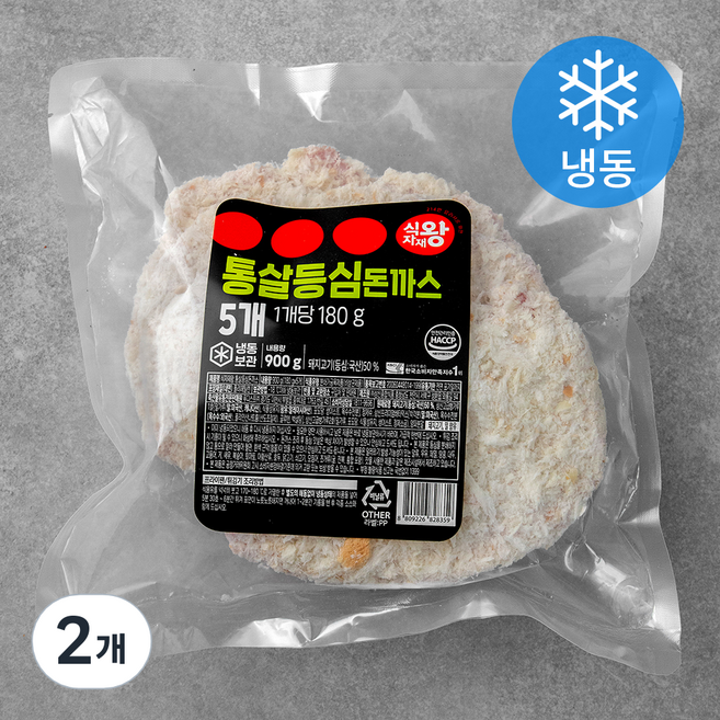 식자재왕 통살 등심돈까스 (냉동), 900g, 2개