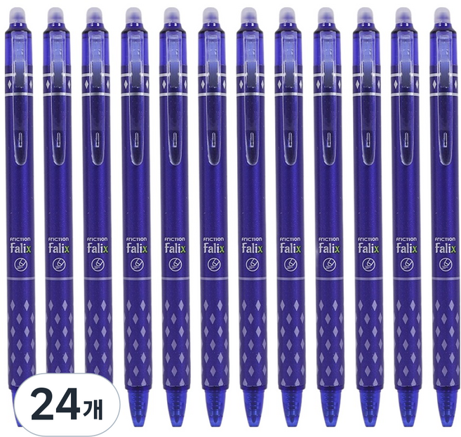 KHOKURI 可擦拭感熱性可擦式原子筆 0.5mm 6W0203, 藍色, 24個