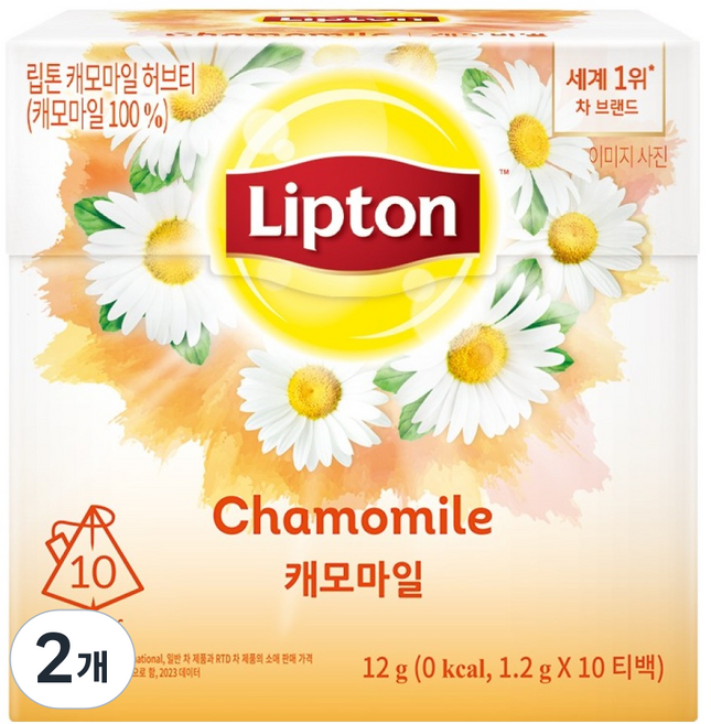립톤 허브티 캐모마일, 1.2g, 10개입, 2개
