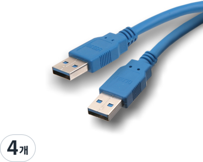 Coms USB 3.0 A A 傳輸線轉接頭 藍色 C3495, 4個, 1.8m