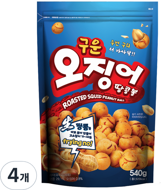 우농 구운 오징어 땅콩볼, 540g, 4개