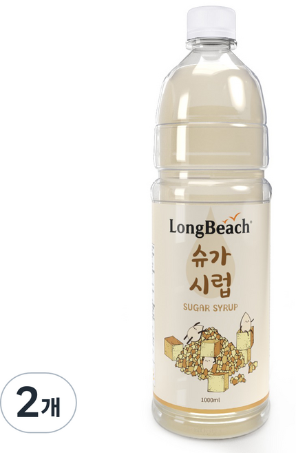 롱비치 SUGAR SYRUP, 1L, 2개