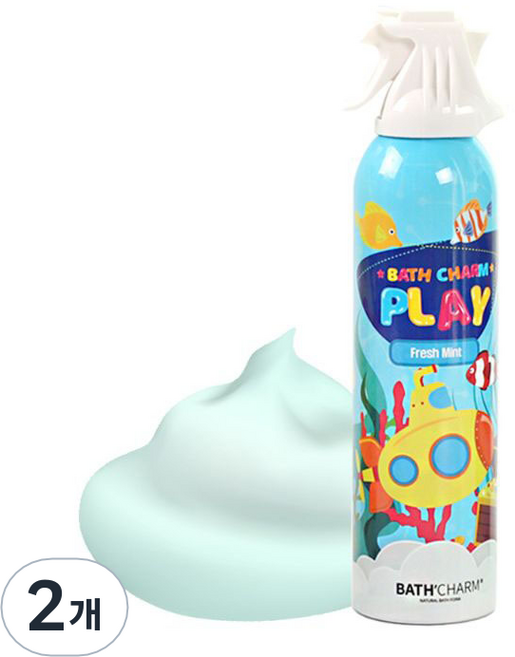 바스참 플레이 버블 클렌저 프레시 민트 향, 200ml, 2개