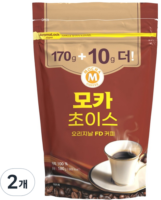 MochaC&T Choice Original FD 原豆即溶咖啡, 2個, 1入, 180g