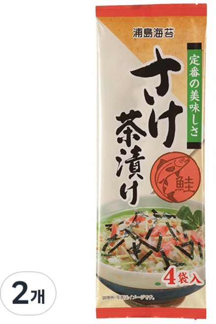 浦島海苔 經典茶泡飯 鮭魚口味 鮭魚茶泡飯 4入, 20g, 2個