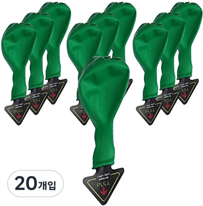 Partybok.com LED氣球, 綠色, 20入