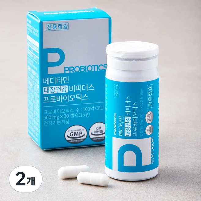 메디타민 대장건강 비피더스 프로바이오틱스 15g, 30정, 2개 - 쿠팡