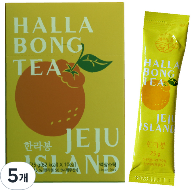 제주담움 한라봉 과일차 스틱, 250g, 10개입, 5개
