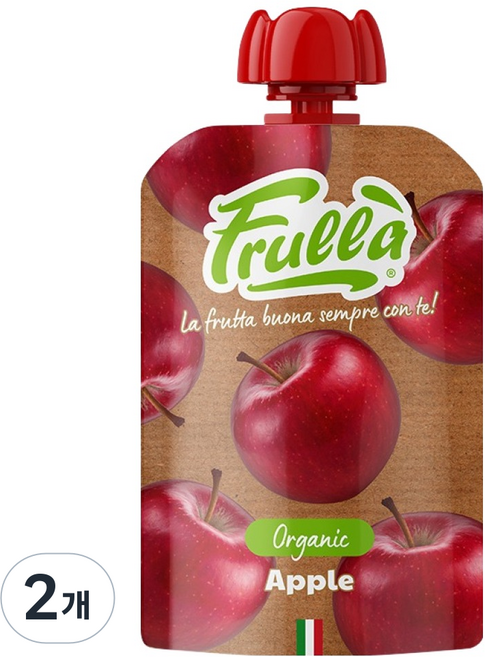 푸루라 유기농 생과일 퓨레, 100g, 2개, 사과맛
