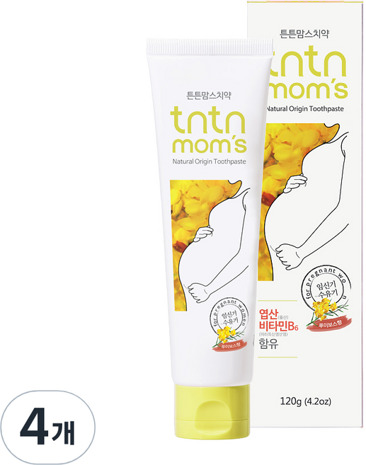 튼튼맘스 루이보스 임산부 치약, 4개, 120g