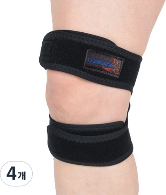 쎈버 X형 무릎보호대, 혼합 색상, 4개