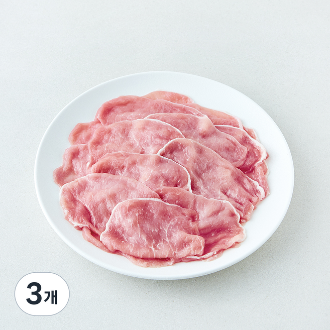 백두대간 한돈 등심 불고기용 (냉장), 3개, 500g