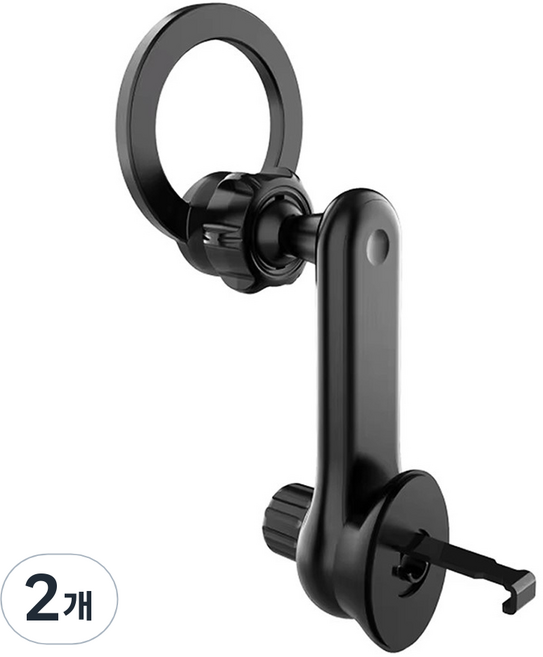 비상 팬텀 코브라 송풍구 맥세이프 차량용 거치대, 2개, 블랙