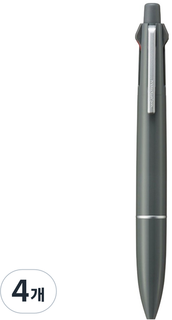 Uni 三菱 JETSTREAM Lite Touch Ink 4合1多功能筆 0.5mm MSXE5-LS-0.5mm, 4個, 亮光灰