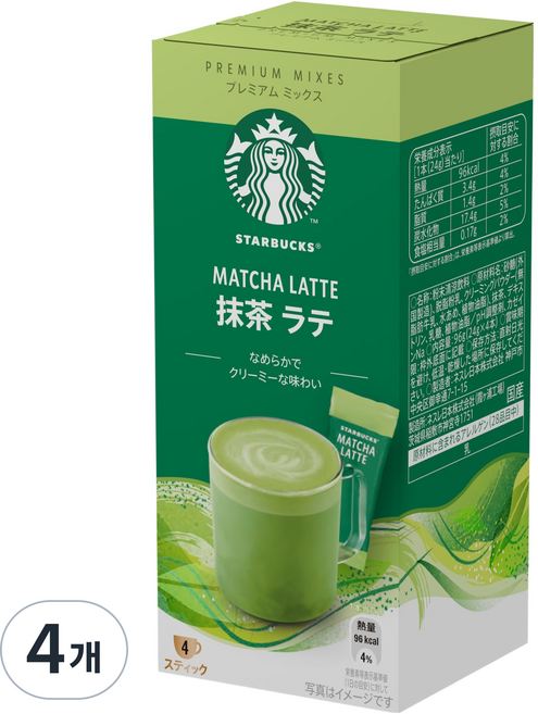 스타벅스 말차라테, 24g, 4개입, 4개