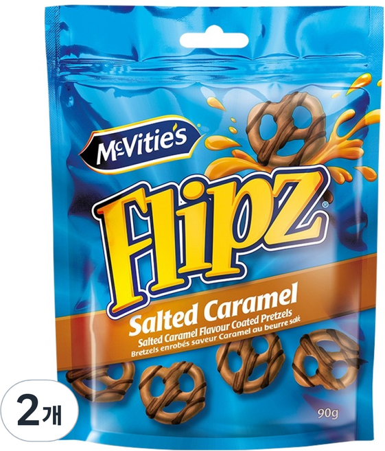 플립즈 카라멜 프레첼, 90g, 2개