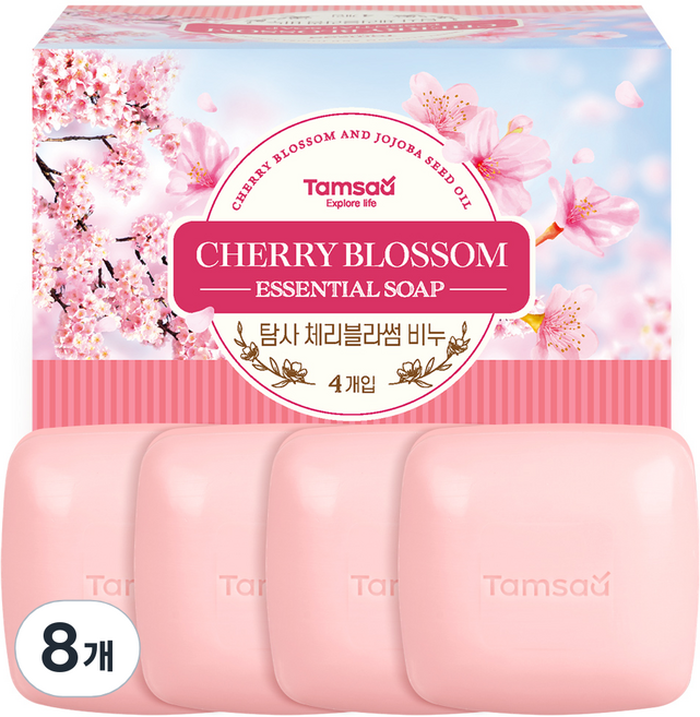탐사 비누 체리블라썸 향, 90g, 8개