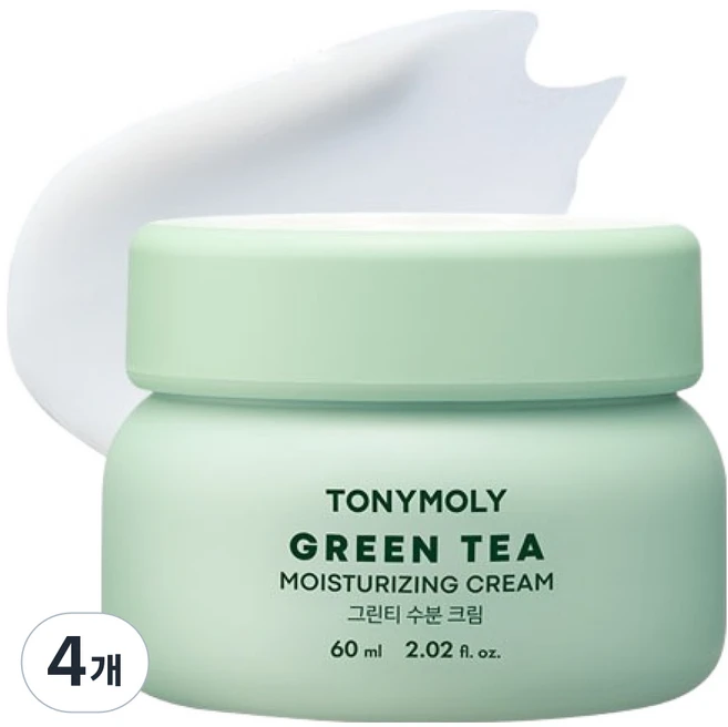 토니모리 더 촉촉 그린티 수분 크림, 60ml, 4개 - 쿠팡