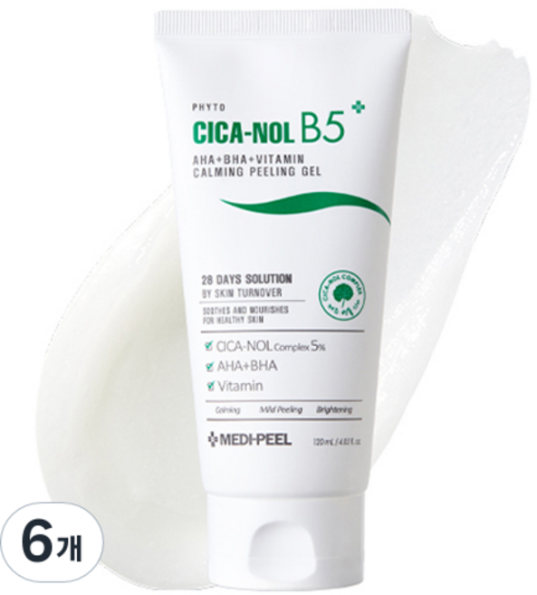 메디필 피토 시카놀 B5 아하 바하 비타민 카밍 필링 젤, 6개, 120ml