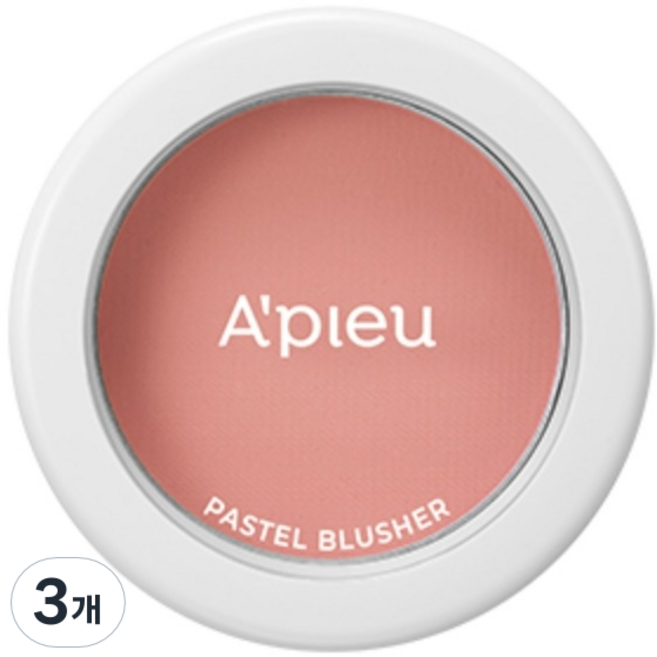 어퓨 파스텔 블러셔 4.3g, RD02 로즈 브라운, 3개