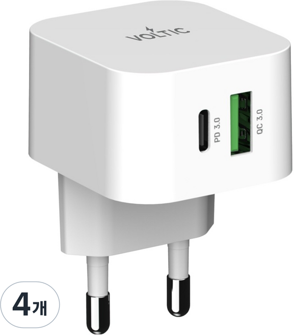 볼틱 네오 PD 25W 2포트 초고속 멀티 충전기, 화이트, 4개