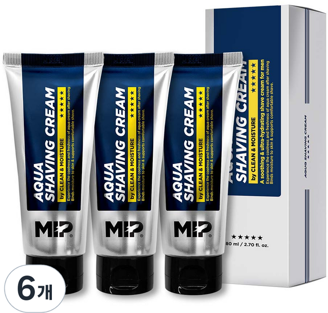 미프 아쿠아 쉐이빙 크림, 80ml, 6개