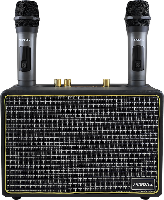 MtOS 便攜式雙麥克風藍牙歡唱音響組 雙人歡唱/藍牙/USB/TF播放/FM廣播, K97