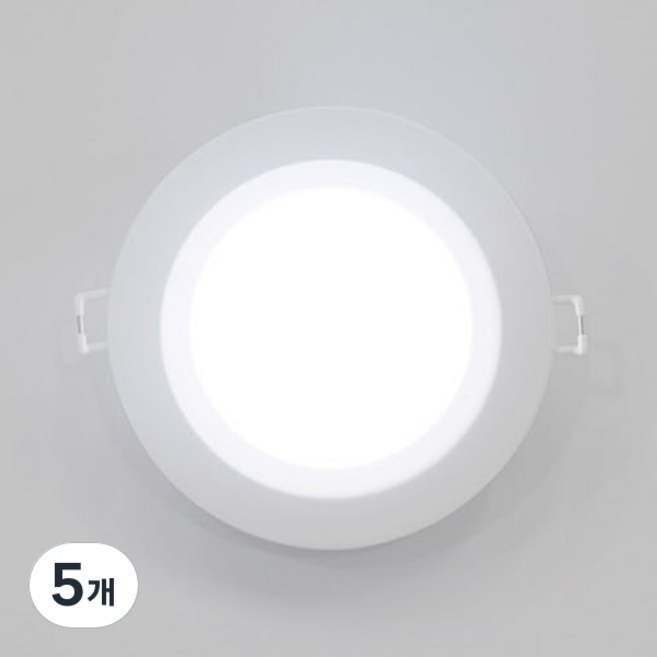 KUMHO Beongaepyo Wonha LED 崁燈 12W 10.16cm, 5個, 白色(燈具), 白光(燈泡)