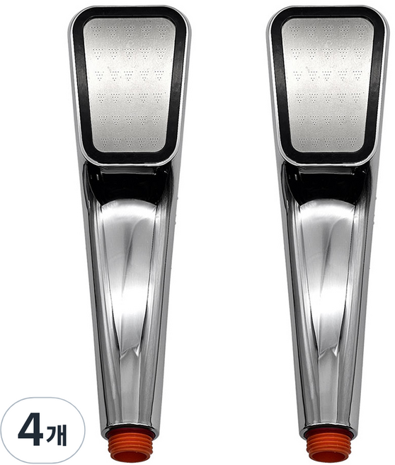 비앤홈 모던미세홀 수압 상승 샤워헤드, 4개, 실버