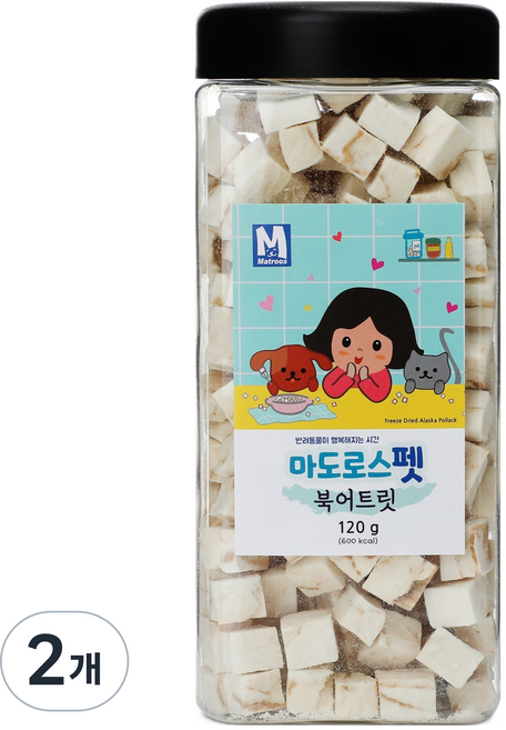 마도로스펫 반려동물 트릿 간식, 북어, 120g, 2개