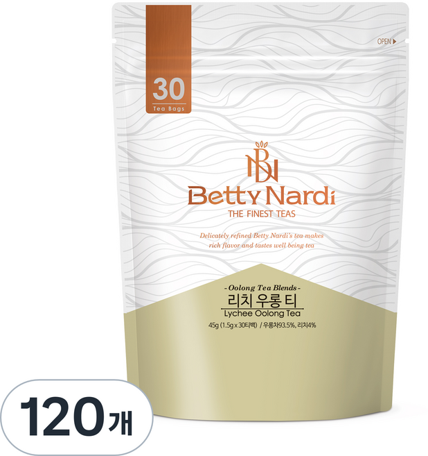 Betty Nardi 荔枝烏龍茶三角茶包, 30包, 4袋, 1.5g