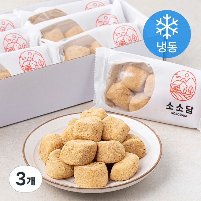 소소담 인절미 찹쌀떡 (냉동), 700g, 1개입, 3개