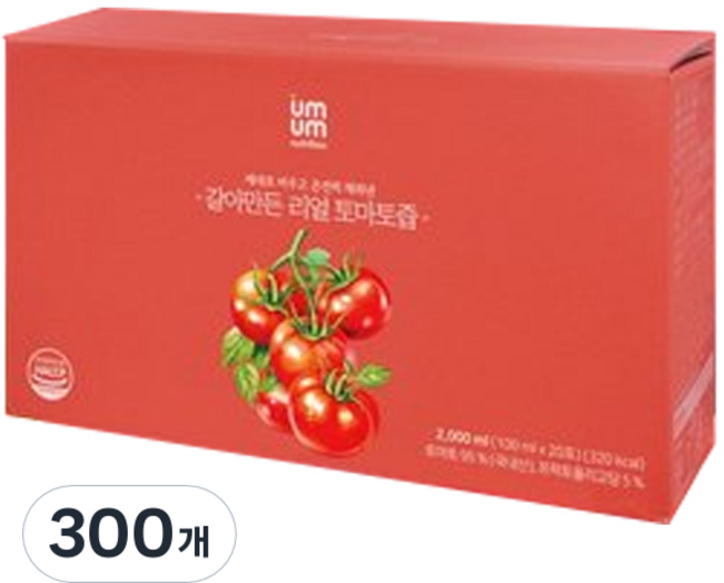 움움 갈아만든 리얼 토마토즙, 100ml, 300개