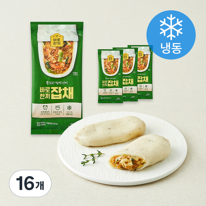 낭만부부 바로한끼 잡채 (냉동), 100g, 16개, 1개입