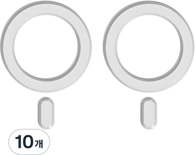 밸류엠 맥세이프 호환 플레이트 자석 스티커, 화이트, 10개