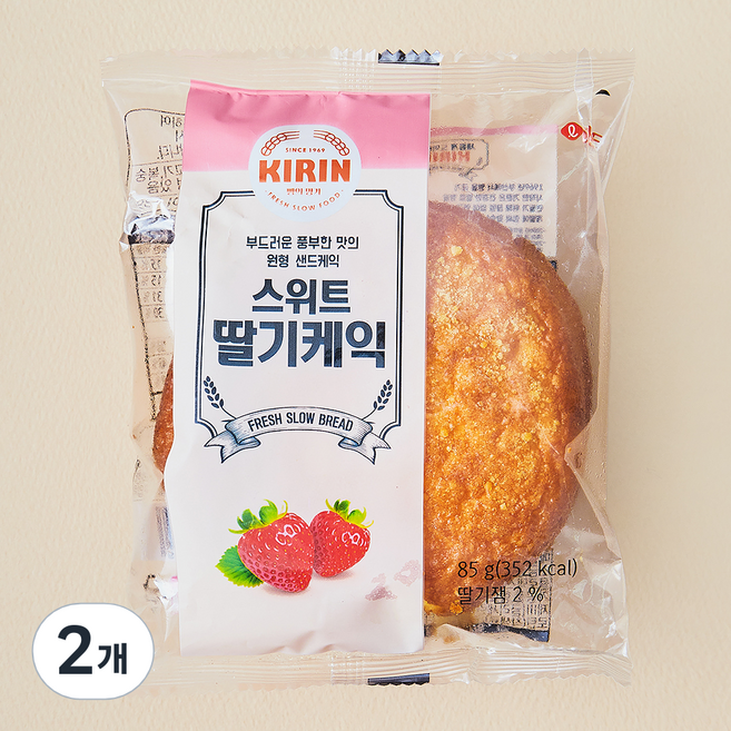 기린이네빵집 스위트 딸기케익 원형, 85g, 1개입, 2개