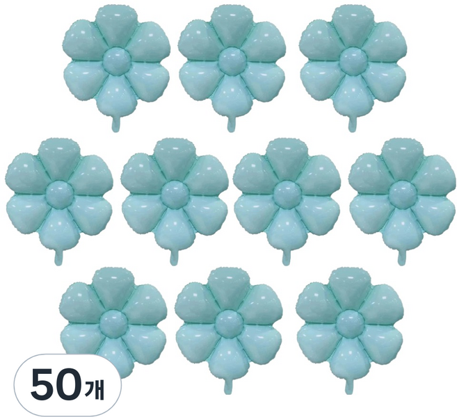 코히모 마카롱 데이지 꽃 파티 풍선 5W0432, 50개, 블루