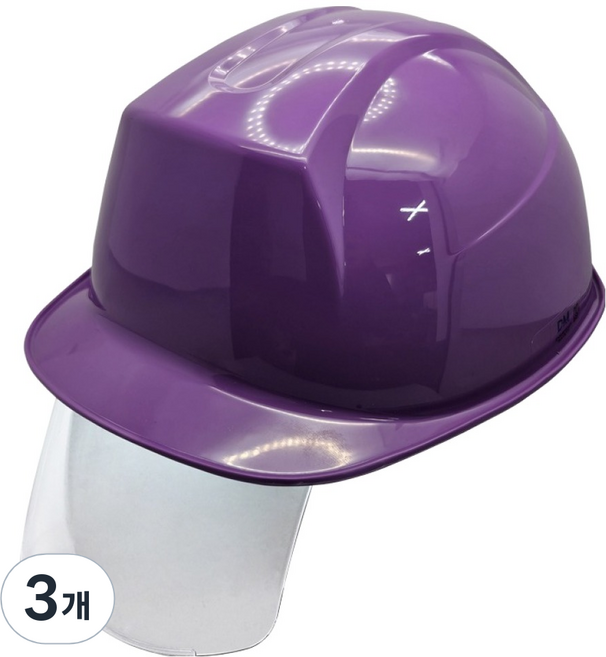 동명 건설현장 공사장 머리보호 안전모 신투구형 보안경 ABE등급 퍼플, 3개