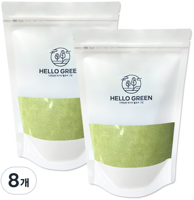 헬로우그린 국내산 연잎 분말 팩, 300g, 8개