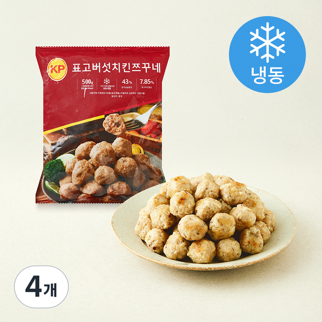 KP 표고버섯 치킨 쯔꾸네 (냉동), 500g, 4개