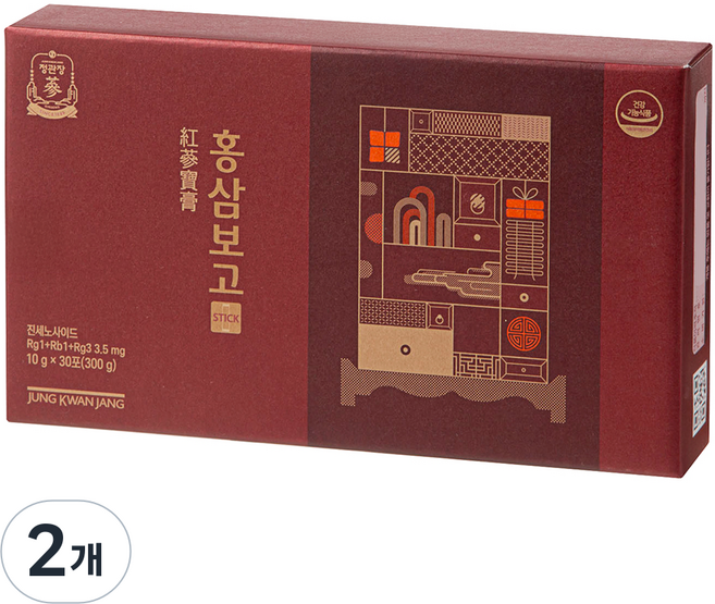 正官庄 紅參精華條 30入, 300g, 2個