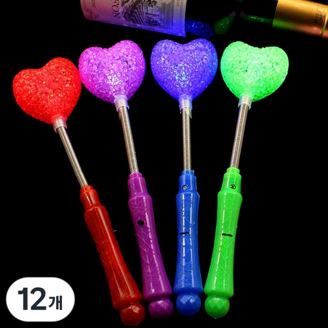 MAME LED 愛心應援螢光棒, 隨機出貨, 12個