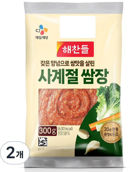 해찬들 사계절쌈장, 300g, 2개