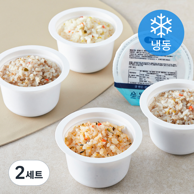 베베쿡 완료기 12개월이상 한우잣백일송이진밥 180g + 한우아보카도멜론진밥 180g + 연어감자부추진밥 180g + 닭고기들깨배추진밥 180g 예비 이유식 B세트 (냉동), 720g, 2세트