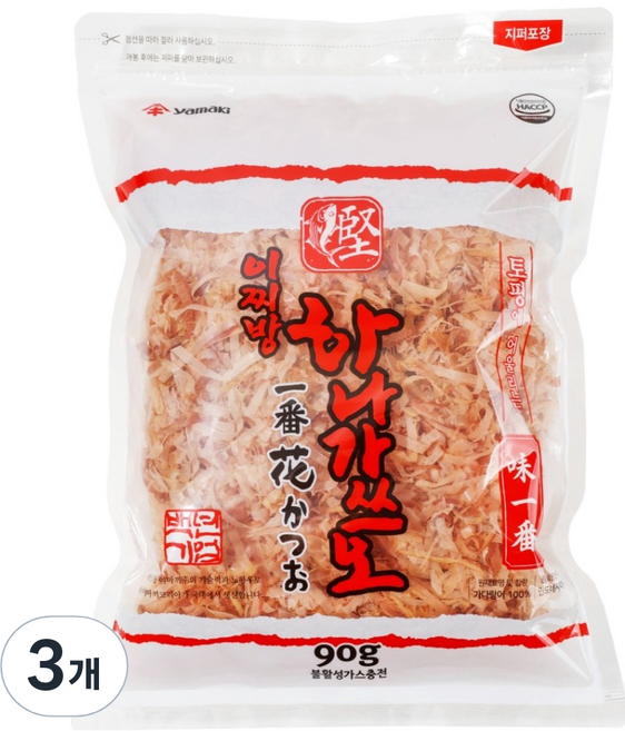 야마끼 이찌방 하나 가쓰오부시 토핑용, 3개, 90g