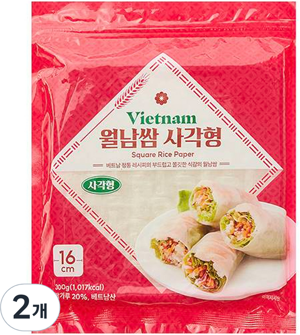 사각형 월남쌈, 300g, 2개