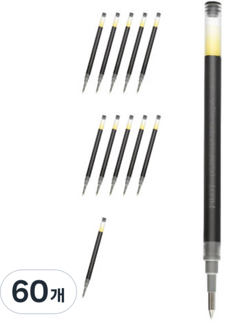 PILOT 百樂 專用筆芯 1.0mm BLS-G2-10, 黑色, 60個